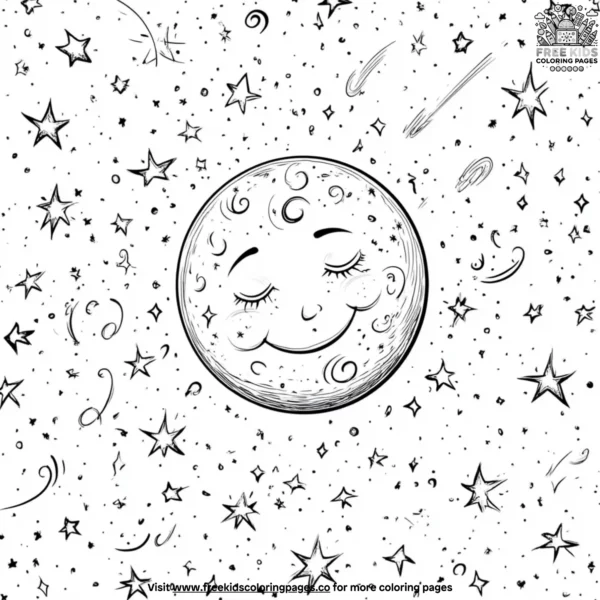 Moon joy coloring pages