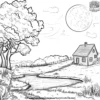 Moon Light Coloring Pages