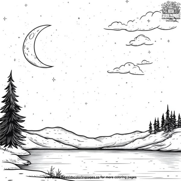 Moon peace coloring pages