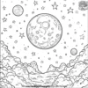 Moon Play Coloring Pages