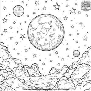 Moon Play Coloring Pages