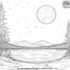 Moon Rise Coloring Pages