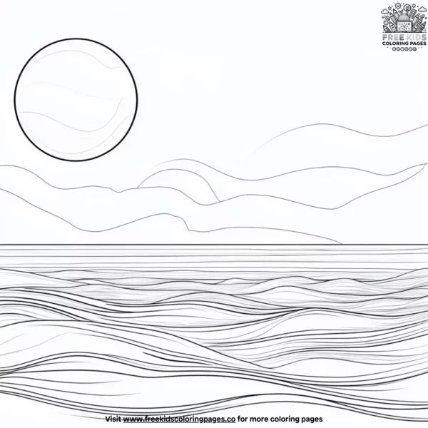 Moon set coloring pages