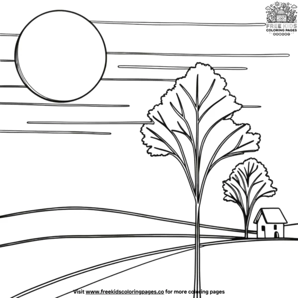 Moon shadow coloring pages