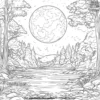 Moon Shine Coloring Pages