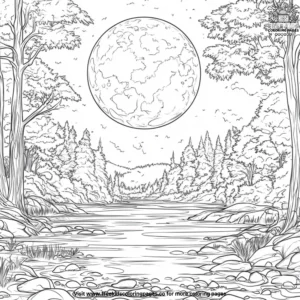 Moon shine coloring pages