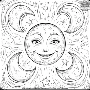 Moon Smile Coloring Pages