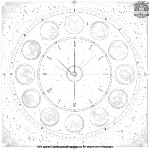 Moon time coloring pages