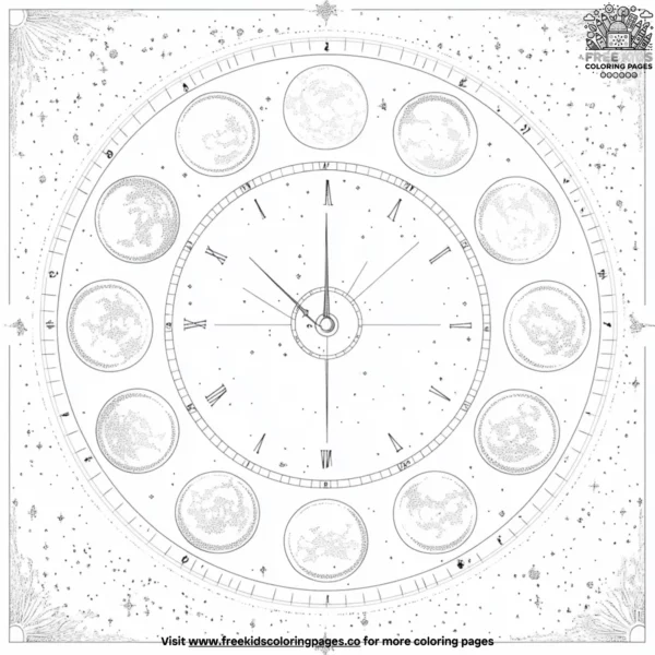 Moon time coloring pages