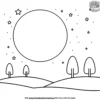 Moonlit Sky Coloring Pages