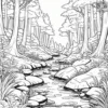 Mossy Rocks Coloring Pages