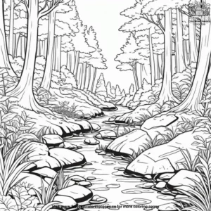 Mossy rocks coloring pages