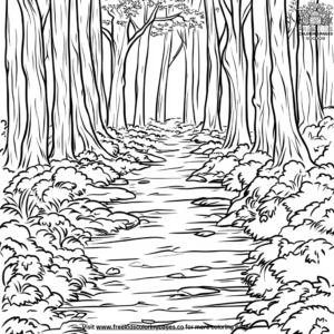 Mossy Trail Coloring Pages