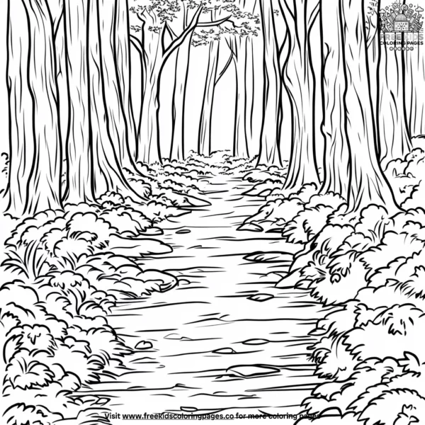 Mossy trail coloring pages