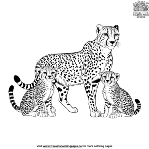 Mother Cheetah Coloring Pages