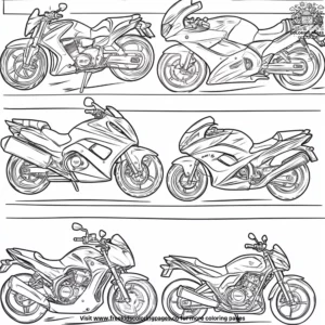 Moto mania coloring pages