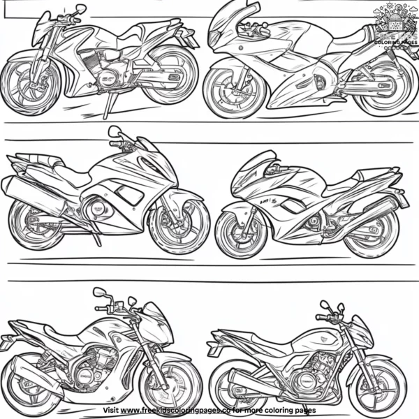 Moto mania coloring pages