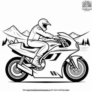 Motorbike Racer Coloring Pages