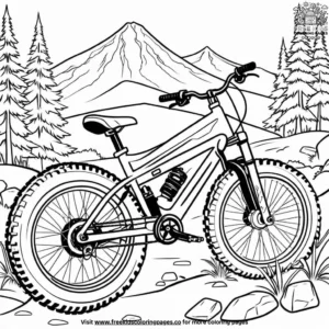 Mountain Bike Adventure Coloring Pages