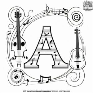 Music Note ABC Tune Coloring Pages