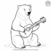 Musical Polar Bear Coloring Pages