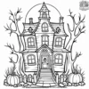 Mystic Haunted House Coloring Pages