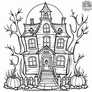 Mystic Haunted House Coloring Pages