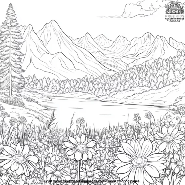 Nature meditations coloring pages