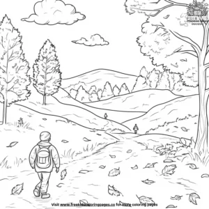 Nature Walks Coloring Pages