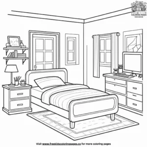 Neat Bedroom Coloring Pages