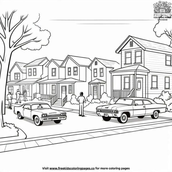 Neighborhood watch coloring pages