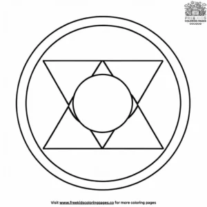 Neon Geometry Coloring Pages