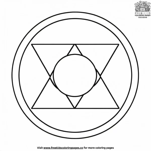 Neon geometry coloring pages