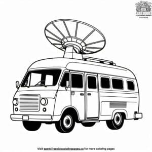 News Van Report Coloring Pages