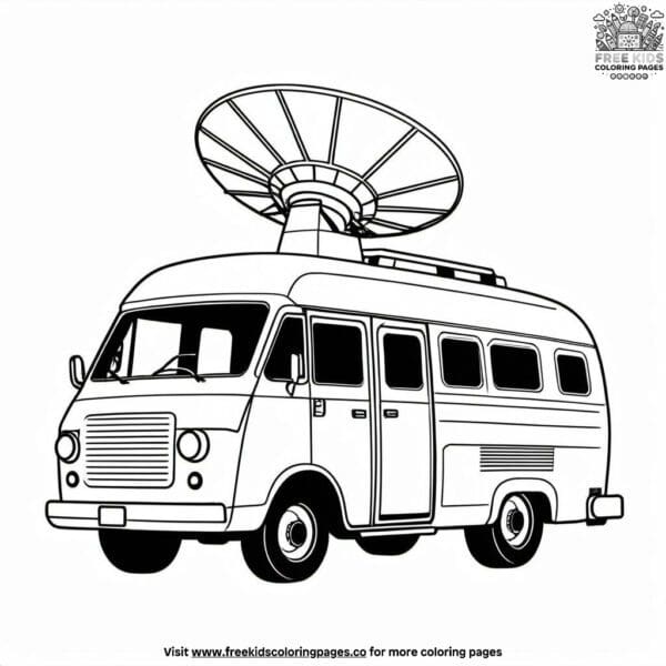 News van report coloring pages