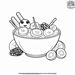 Nutritious Fruit Snacks Coloring Pages