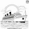 Ocean Liner Journey Coloring Pages