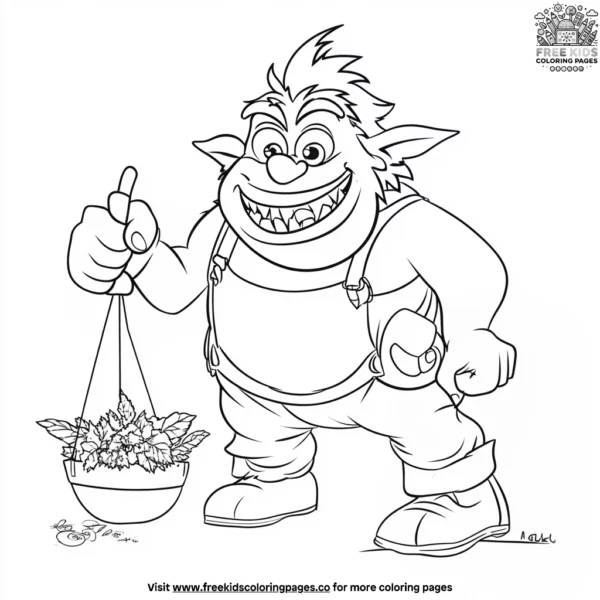 Ogre's cave coloring pages