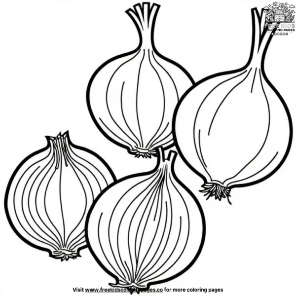 Onion coloring pages