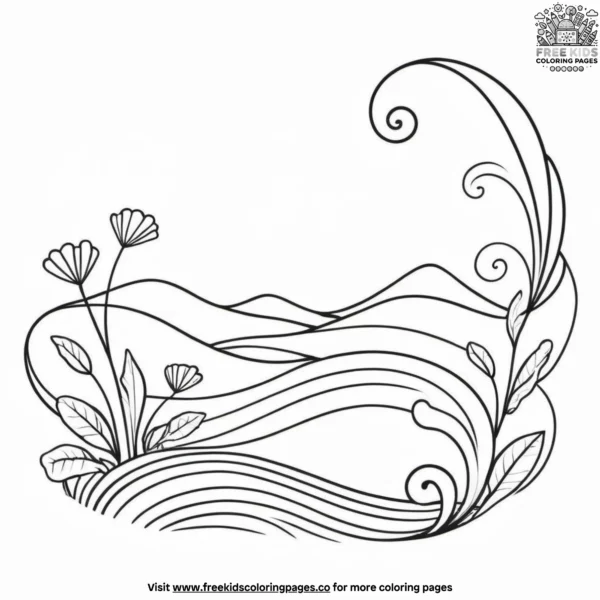 Organic shapes coloring pages