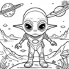 Outer Space Aliens Coloring Pages