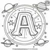 Outer Space Alphabet Coloring Pages