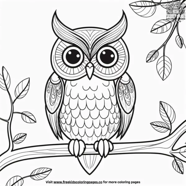 Owl designs coloring pages