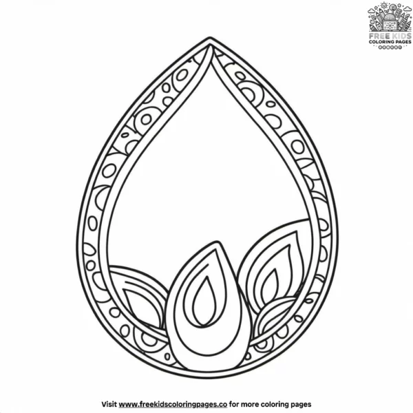 Paisley pattern pop coloring pages