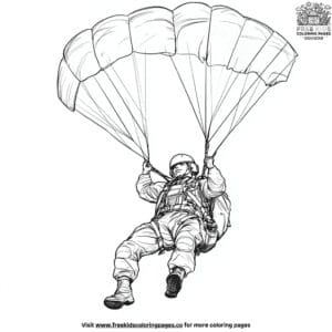 Paratrooper coloring pages