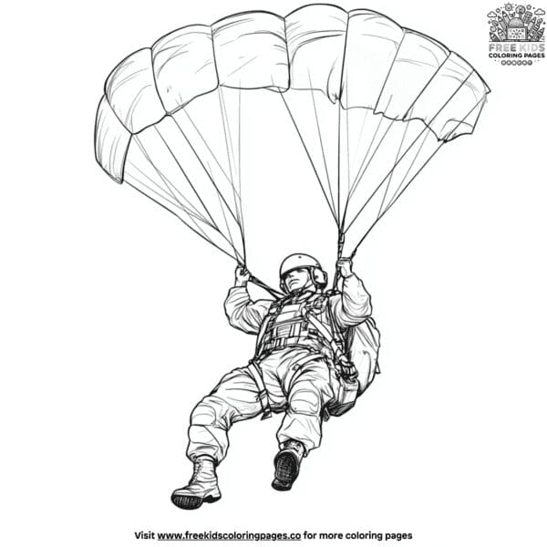 Paratrooper coloring pages