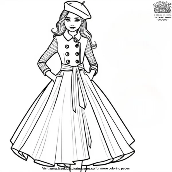 Parisian chic coloring pages