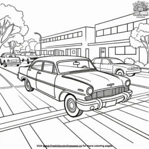 Parking Lot Prowess Coloring Pages