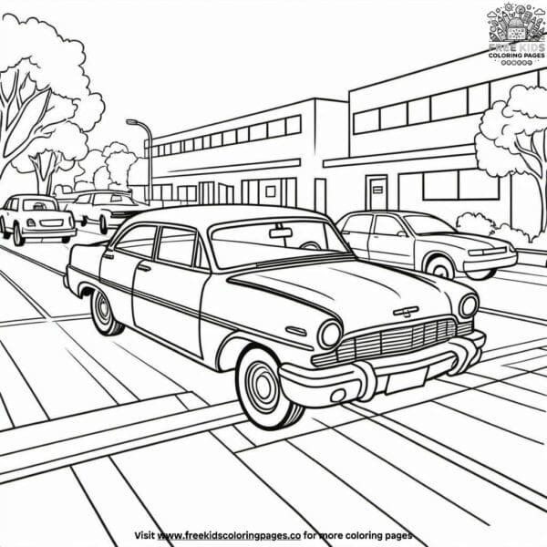 Parking lot prowess coloring pages