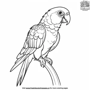 Parrot on Perch Coloring Pages